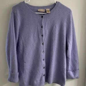 Lavender Button-Up Women's Sweater